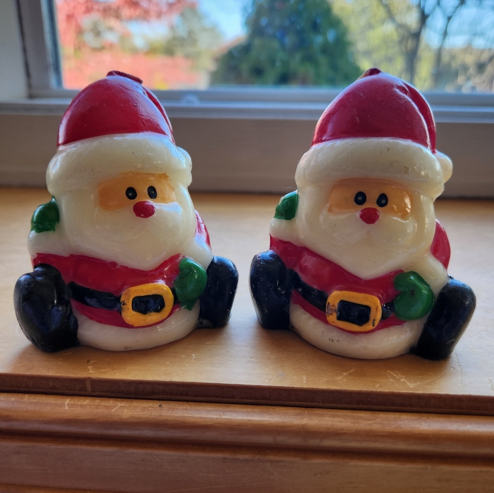 Vintage Christmas Santa Claus candles